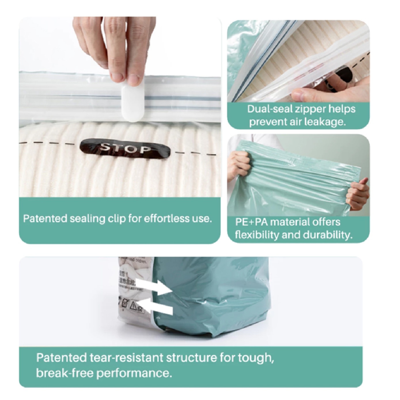 Stereo Air Valve Vacuum Compression Bag 50cm x 70cm x 30cm 3s