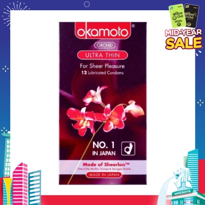 OKAMOTO® Orchid Ultra Thin Latex Condoms 12S