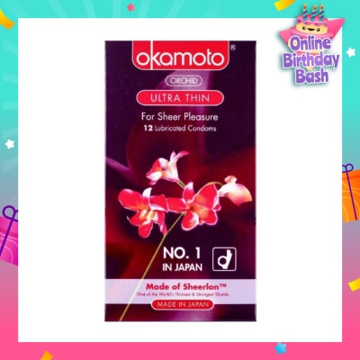 OKAMOTO® Orchid Ultra Thin Latex Condoms 12S