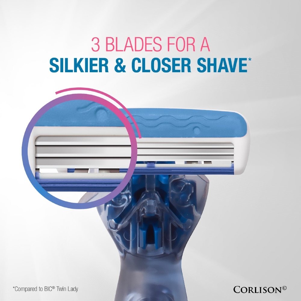 Click Soleil 3 Shaver consists Handle 1s + Triple-Blade Shaver 4s