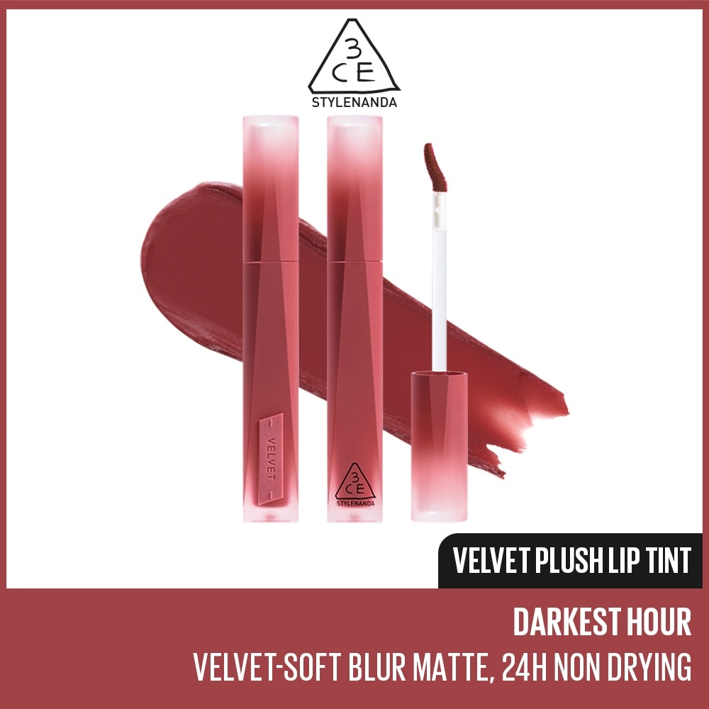 3CE Velvet Plush Lip Tint Darkest Hour 4g