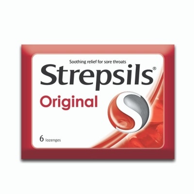 STREPSILS Original Regular Lozenges (Soothing Relief for Sore Throats) 6s