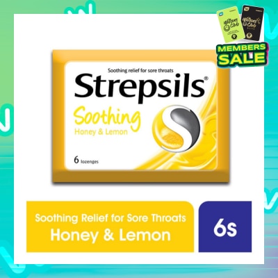 STREPSILS Lozenges Soothing Relief for Sore Throat Soothing Honey & Lemon 6s