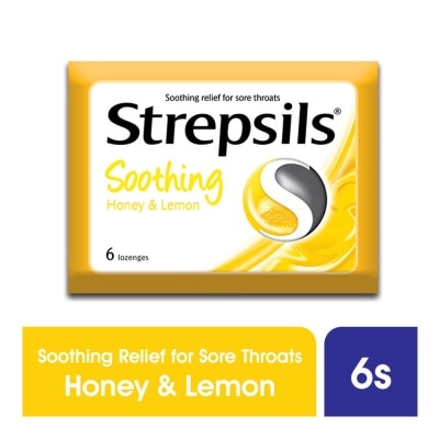 STREPSILS Lozenges Soothing Relief for Sore Throat Soothing Honey & Lemon 6s