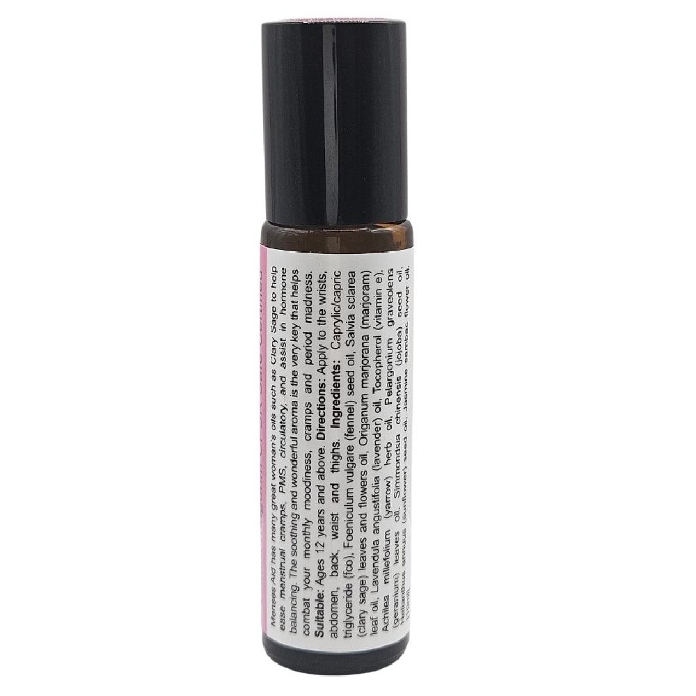 100% Therapeutic Natural Adult Menses Aid Rollerball (Relieves Menstrual Cramps, PMS, Circulatory Issues & Hormone Balancing) 10ml