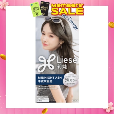 LIESE Creamy Bubble Midnight Ash (Easy DIY Foam Format) 1s (Expiry: Aug`2026)