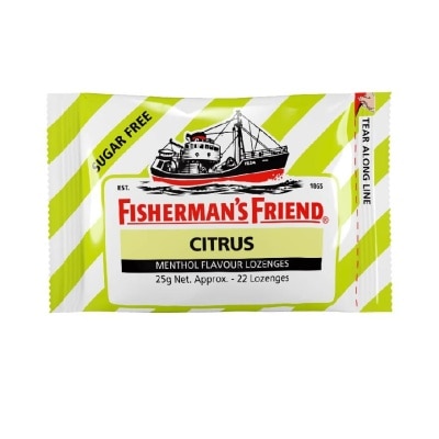 FISHERMAN Lozenges Sugar Free Citrus Twist (Relieves Minor Sore Throat And Cough) 25g