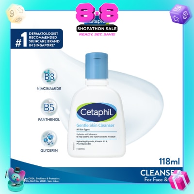 CETAPHIL - Gentle Skin Hydrating Cleanser For Face & Body Wash 118ml