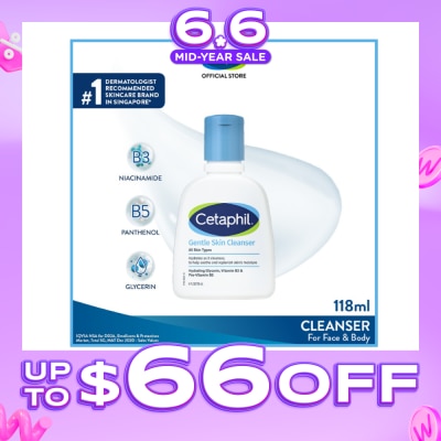 CETAPHIL - Gentle Skin Hydrating Cleanser For Face & Body Wash 118ml