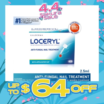 GALDERMA - Loceryl Anti-Fungal Nail Treatment (5% W/V Amorolfine Medicated Nail Lacquer) 2.5ml