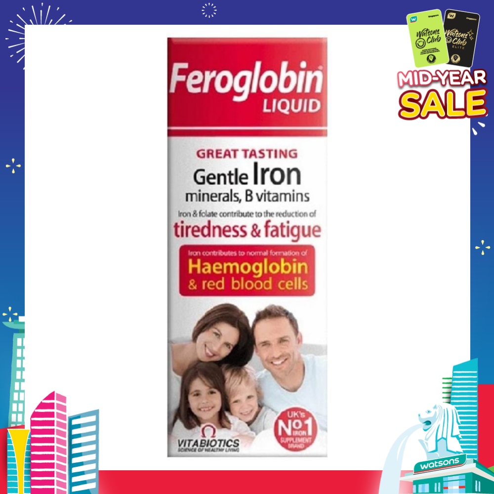 Feroglobin Vitamin B Liquid (Reduces Tiredness & Fatigue) 200ml
