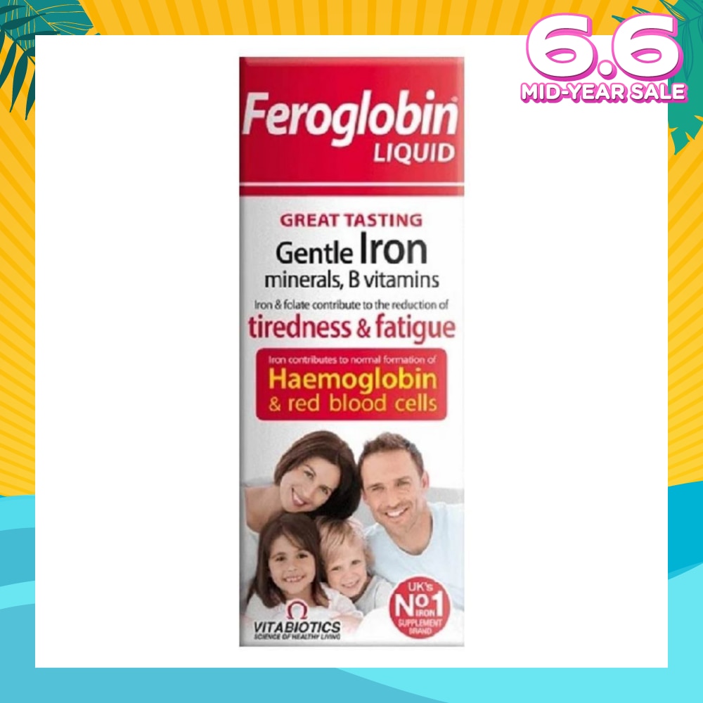 Feroglobin Vitamin B Liquid (Reduces Tiredness & Fatigue) 200ml