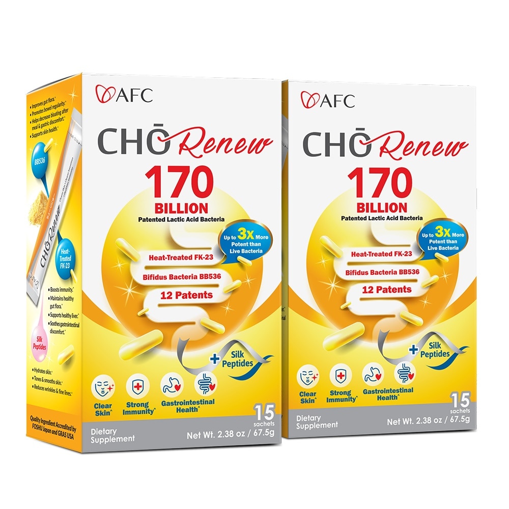 CHO Renew 170 Billion Beauty Probiotics Dietary Supplement Sachet Twin Pack 15s x 2
