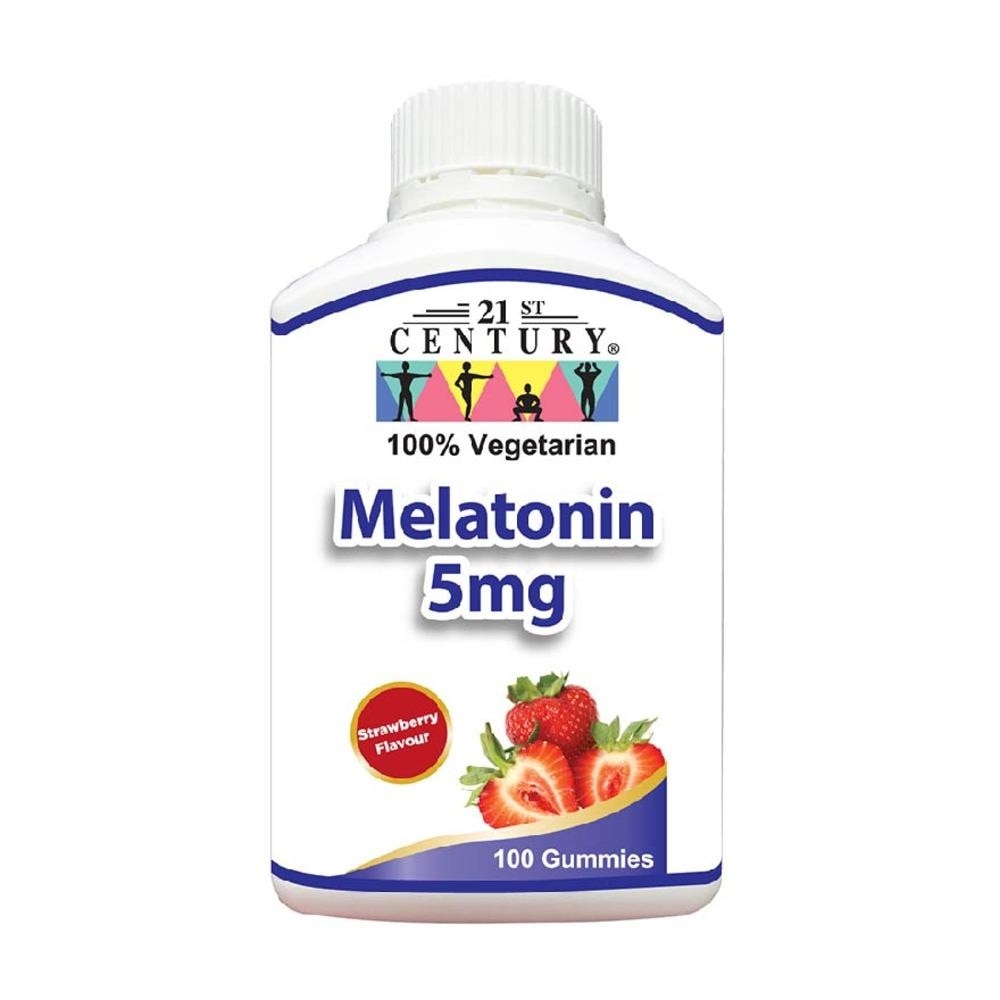 Melatonin 5mg Gummies Strawberry Flavour Vegetarian Gelatin Free (For Sleep Support) 100s