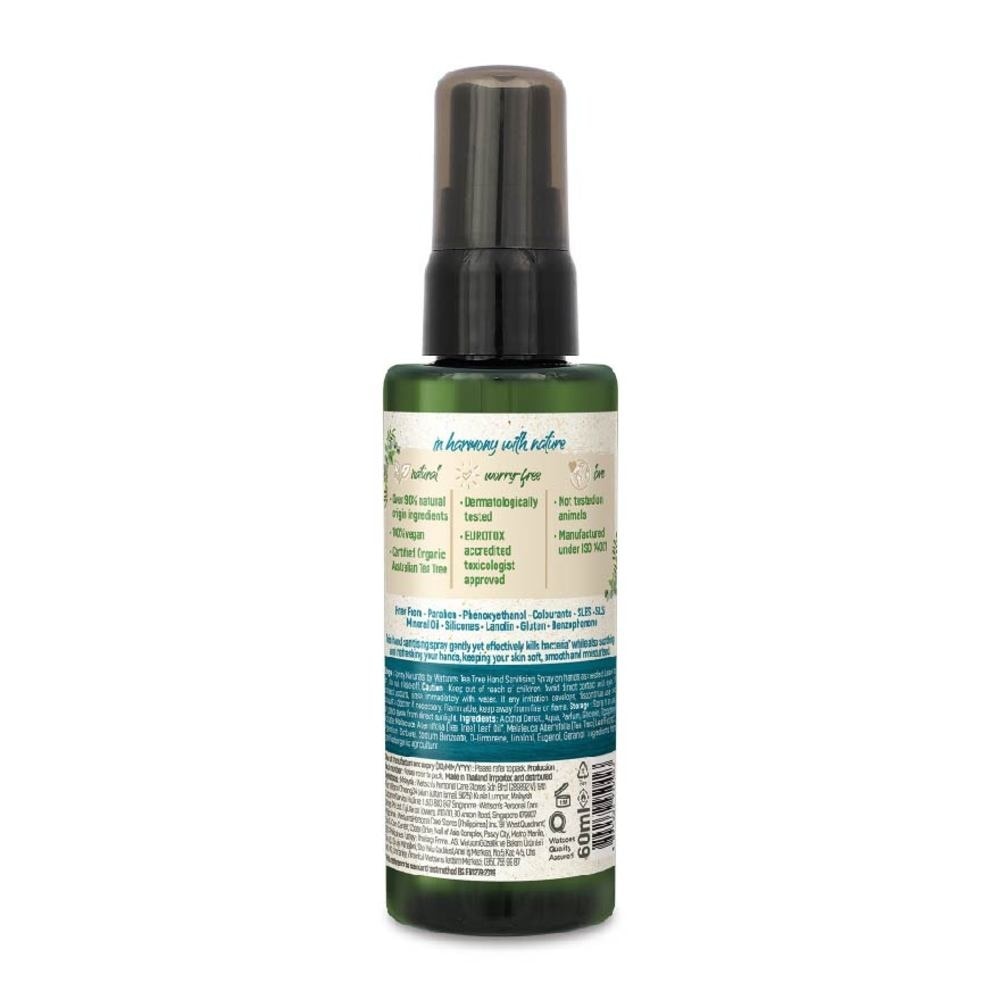 Certified Organic True Natural Tea Tree Hand Sanitising Spray 60ml