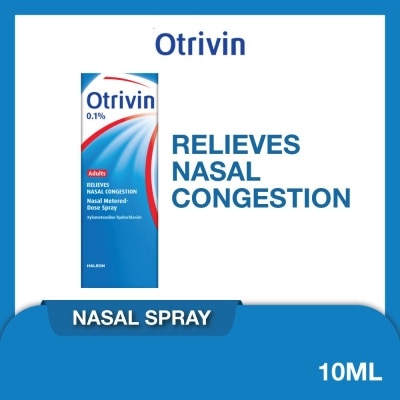 OTRIVIN - Nasal Metered Dose Spray 0.1% For Adults 10ml
