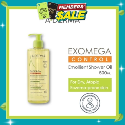 ADERMA Exomega Control Emollient Shower Oil Bodywash (Anti Scratching Suitable for Infants Children & Adults) 500ml image