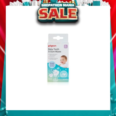 PIGEON - Baby Tooth & Gum Wipes Fluoride Free Natural Flavour Sterile Individually Packed (For 6 months +) 20s