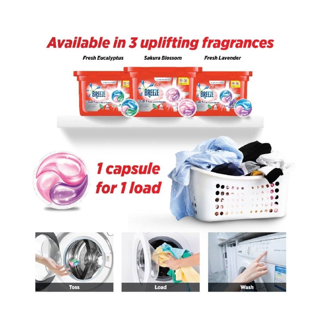 3 in 1 Sakura Blossom power Laundry Capsules 18s x 270g