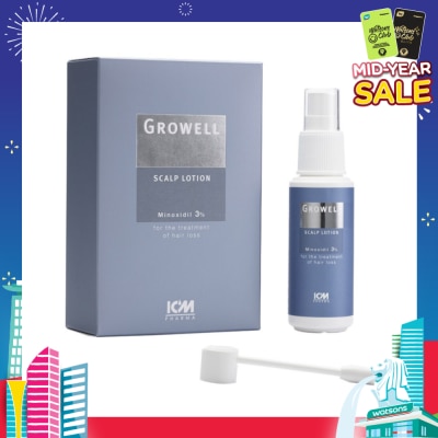 ICM PHARMA Growell 3% Scalp Lotion 60ml