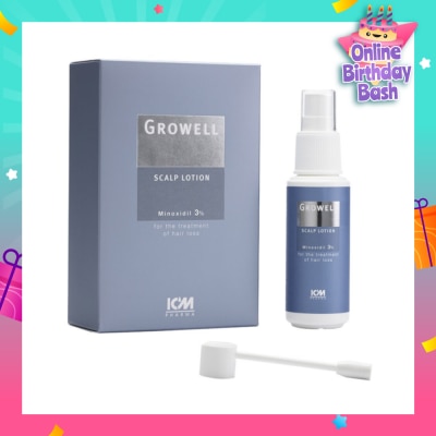 ICM PHARMA Growell 3% Scalp Lotion 60ml