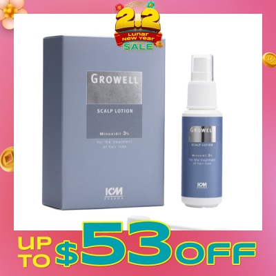 ICM PHARMA Growell 3% Scalp Lotion 60ml