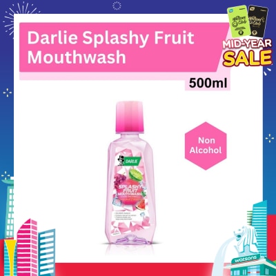 DARLIE Splashy Fruit Mouthwash Alcohol Free Formula Limited Edition Kills 99.9% Bacteria 500ml