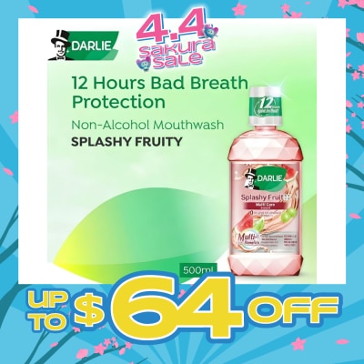 DARLIE - Splashy Fruit Mouthwash Alcohol Free 500ml