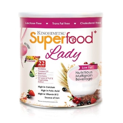 KINOHIMITSU Superfood Lady Low Fat Nutritious Multigrain Beetroot Beverage Lactose Free Trans Fat Free Cholestrol Free 500g