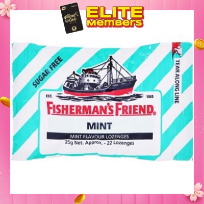 FISHERMAN [CNY] Lozenges Sugar Free Mint (Relieves Minor Sore Throat And Cough) 25g