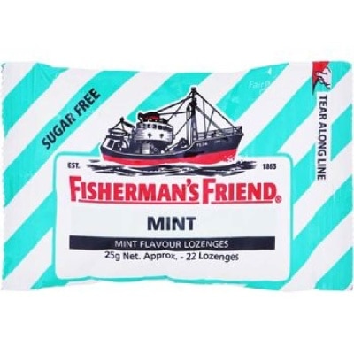 FISHERMAN Lozenges Sugar Free Mint (Relieves Minor Sore Throat And Cough) 25g