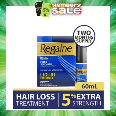 REGAINE - Extra Strength Minoxidil Topical Solution 5% W/V Solution 60ml Packset x 2s (Expiry: Sep`2026)
