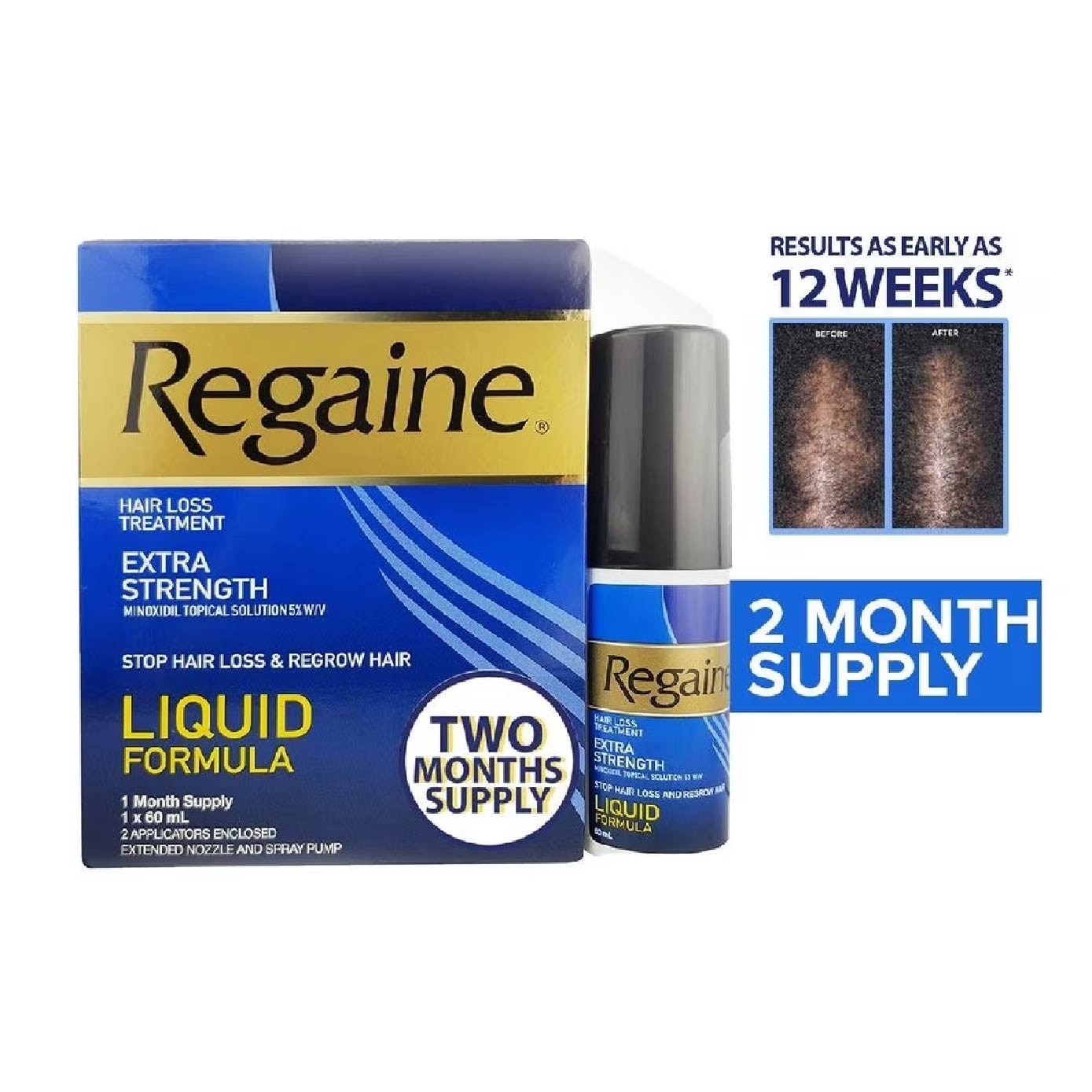 Extra Strength Minoxidil Topical Solution 5% W/V Solution 60ml Packset x 2s