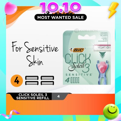 BIC Click Soleil 3 Sensitive Refill Shaver 4s image