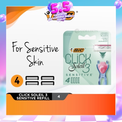 BIC - Click Soleil 3 Sensitive Refill Shaver 4s
