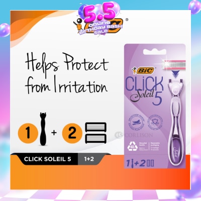 BIC - Click Soleil 5 Shaver consists Handle 1s + Flexible Shaver 2s