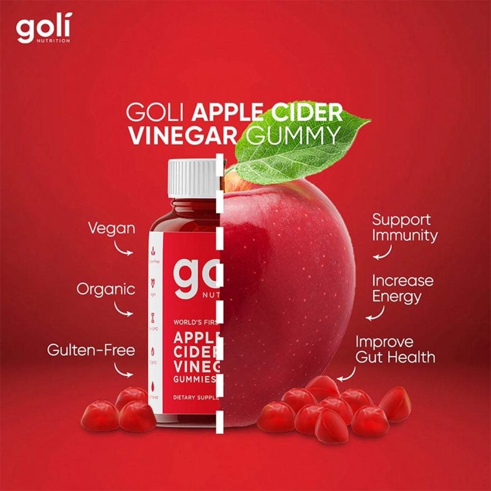 World's First Vegan Gluten Free Apple Cider Vinegar Gummies (Non-GMO) 60s