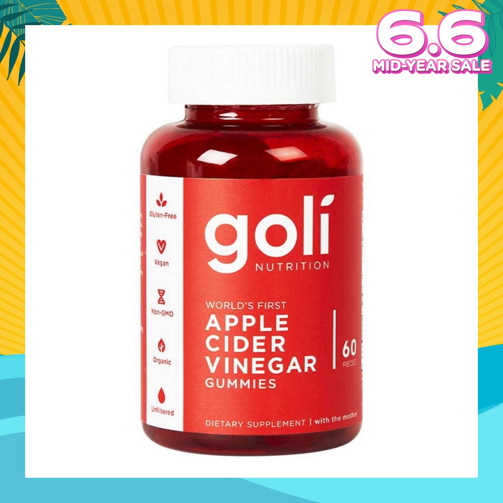 World's First Vegan Gluten Free Apple Cider Vinegar Gummies (Non-GMO) 60s