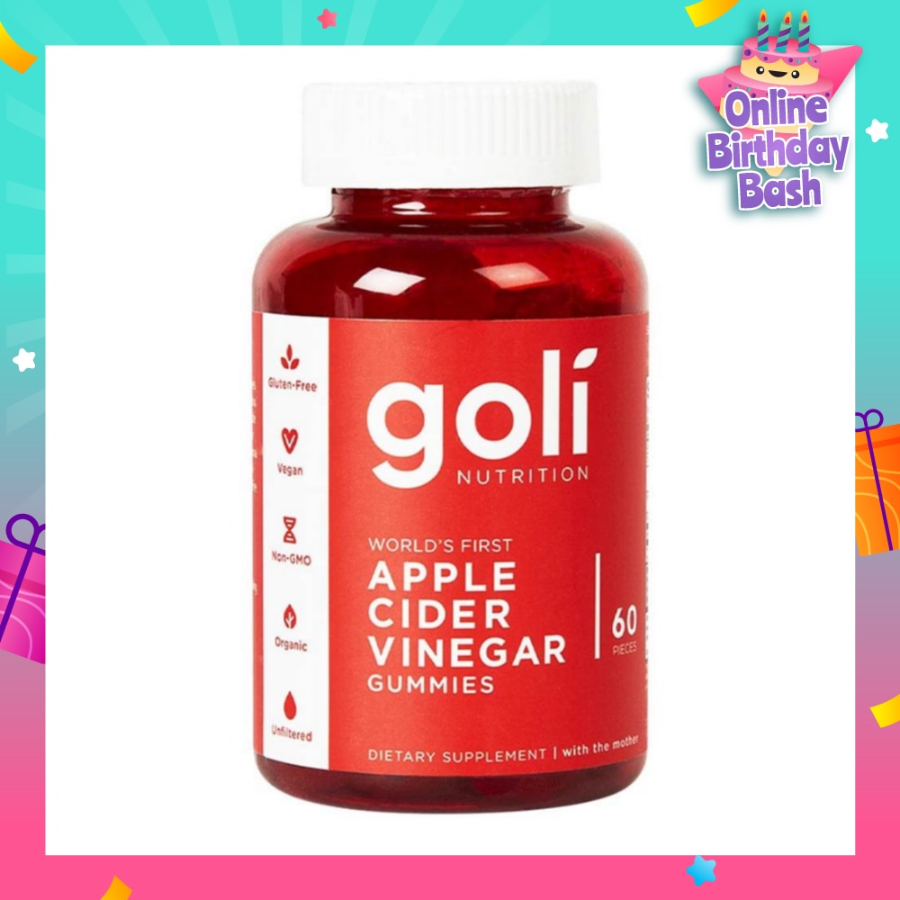 World's First Vegan Gluten Free Apple Cider Vinegar Gummies (Non-GMO) 60s
