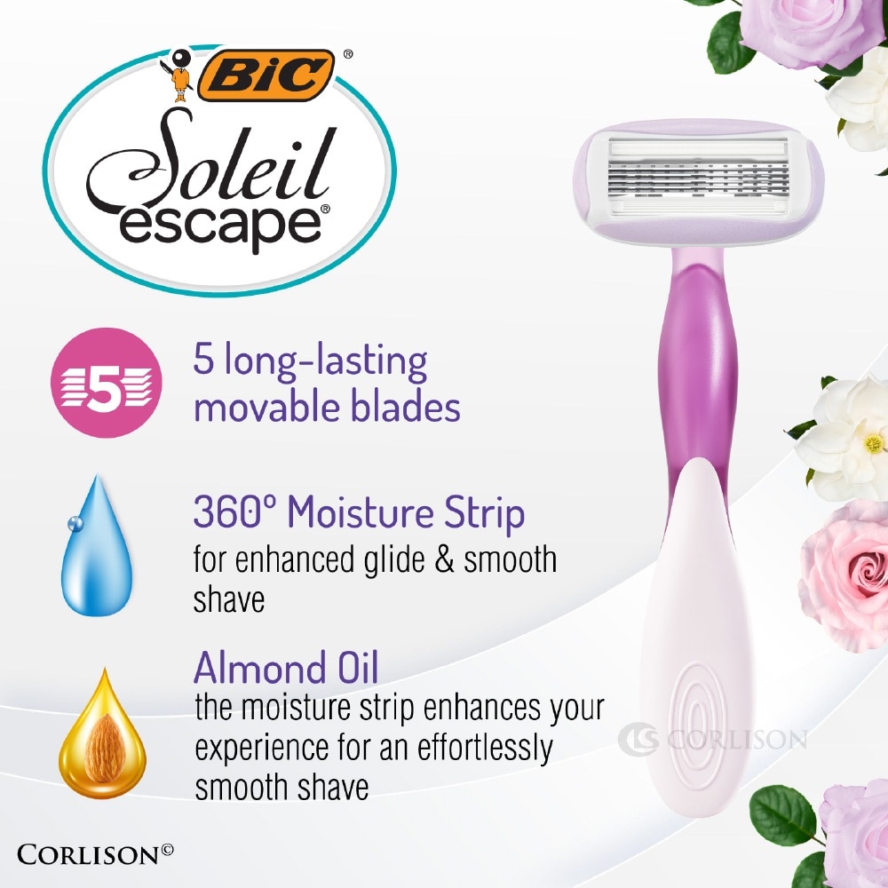 Soleil Escape 5 Rose & Magnolia Shaver 2s