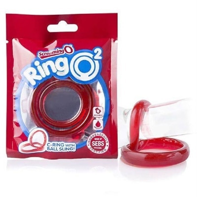 THESCREAMINGO RingO2 Rubber C-Ring with Ball Sling Red 1s