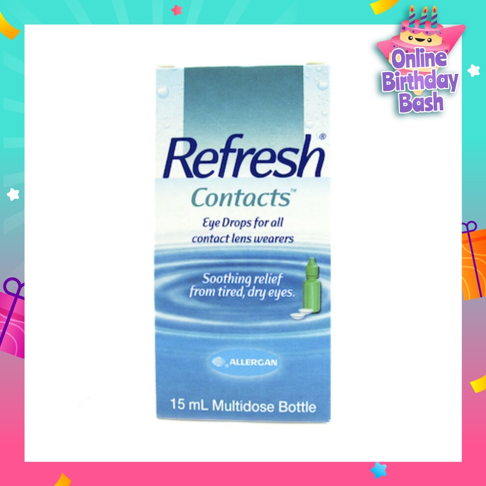 Refresh Contacts Eye Drops (Relief forTtired + Dry Eyes) 15ml