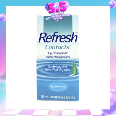 REFRESH - Contacts Eye Drops 15ml (Expiry: Apr`2027)