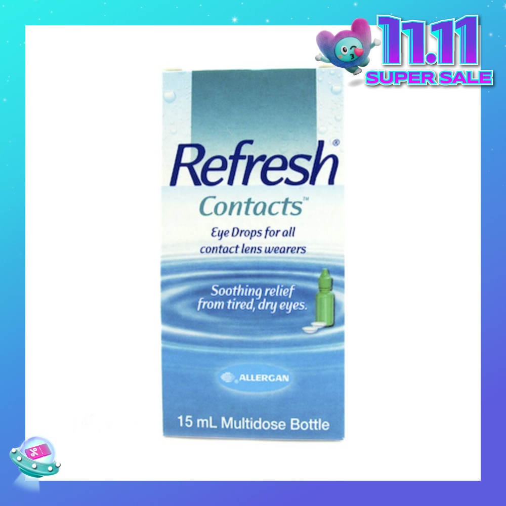 Refresh Contacts Eye Drops (Relief forTtired + Dry Eyes) 15ml