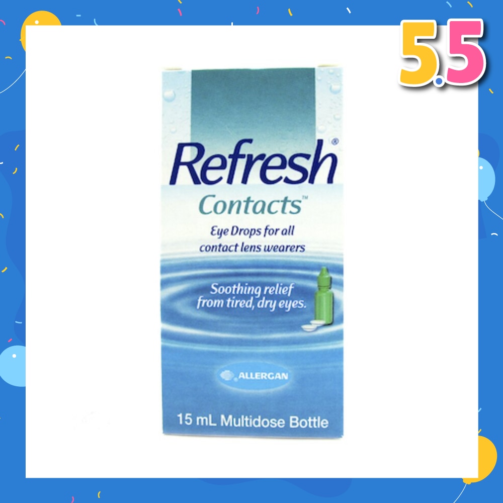 Refresh Contacts Eye Drops (Relief forTtired + Dry Eyes) 15ml
