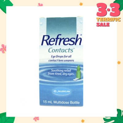 REFRESH Refresh Contacts Eye Drops (Relief forTtired + Dry Eyes) 15ml (Expiry: Apr`2025)