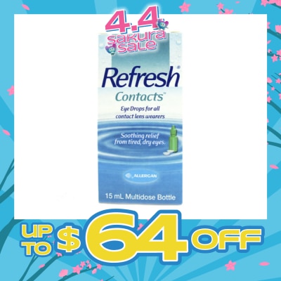 REFRESH - Contacts Eye Drops 15ml (Expiry: Sep`2026)