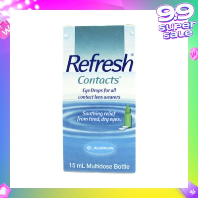 REFRESH Refresh Contacts Eye Drops (Relief forTtired + Dry Eyes) 15ml