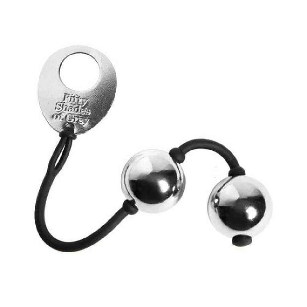 Inner Goddess Silver Metal Pleasure Kegel Balls (Black) 85g