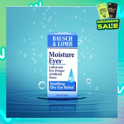 BAUSCH + LOMB Moisture Eyes Lubricant Eye Drops (Soothe + Relief Dry Eyes) 15ml